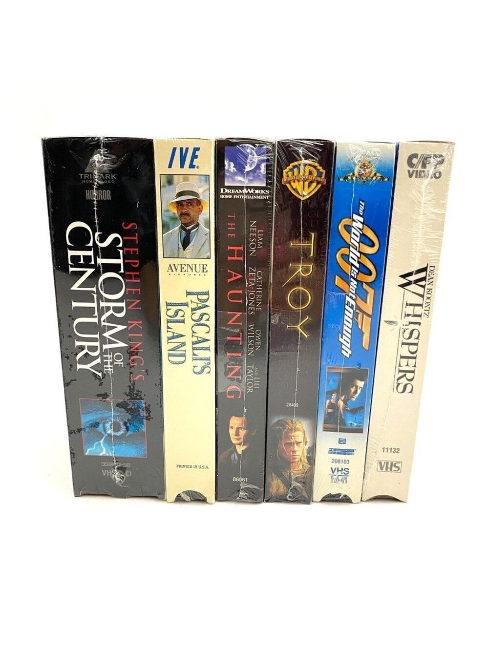 NIB 6 VHS Storm of the Century, 007 The World Is Not Enough, Troy, Haunting